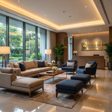Renewed upholstered seating in commercial lounge