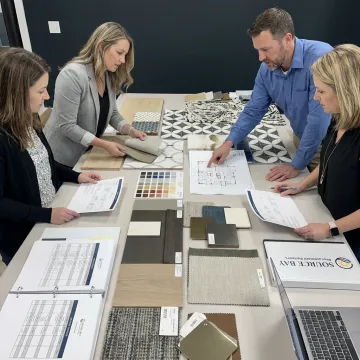 Team coordinating commercial FF&E materials
