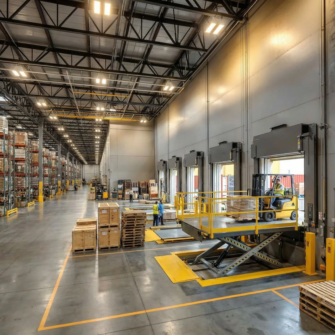Hydraulic dock lift installed at a Pennsylvania industrial facility