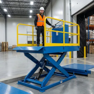 Professional dock lift installation at a Pennsylvania warehouse loading dock
