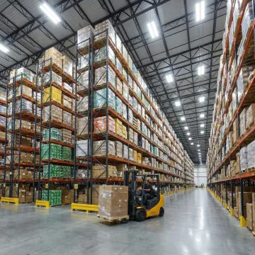 Professional pallet rack installation in a Georgia warehouse facility