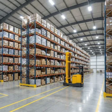 Warehouse pallet rack systems installed in an Illinois distribution center