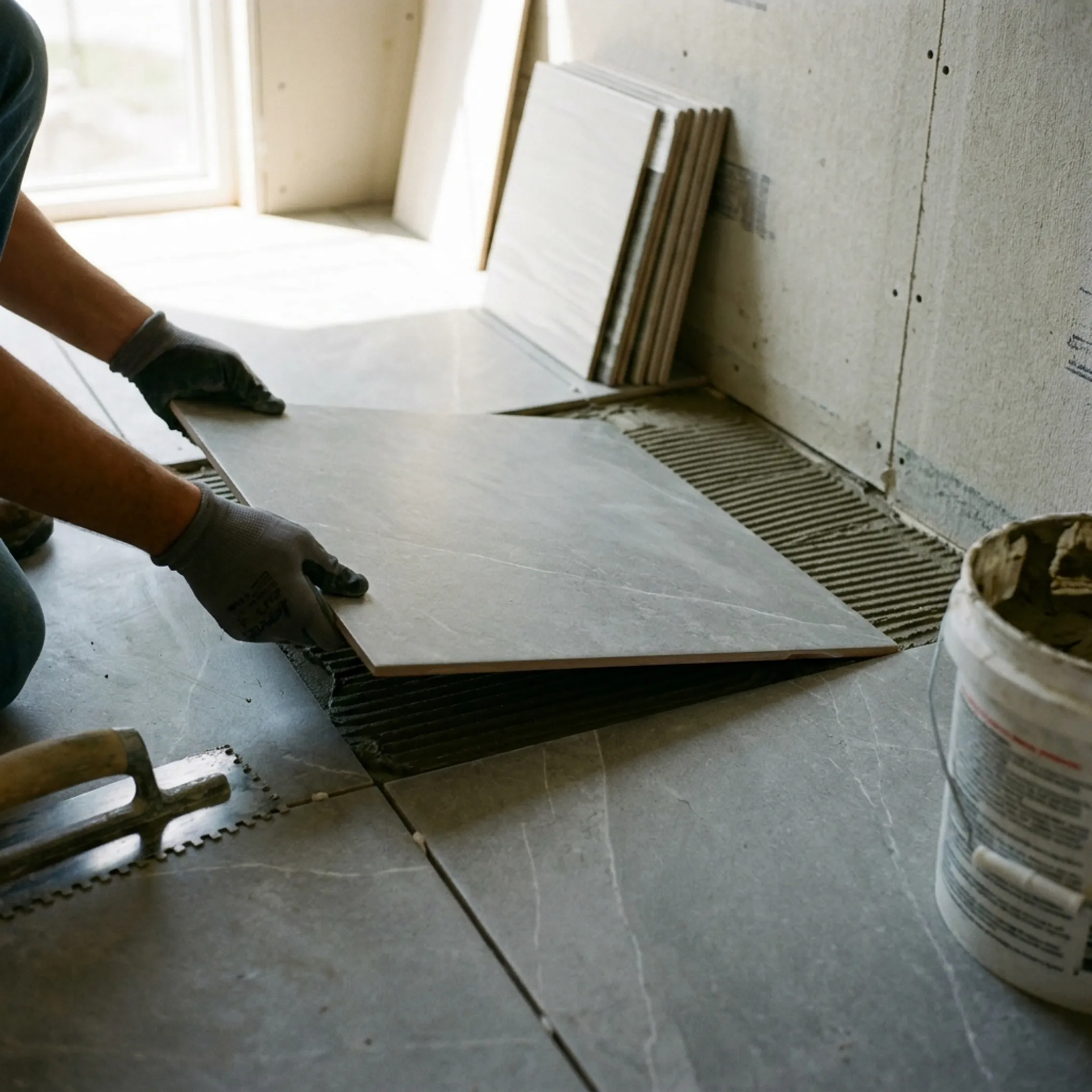 Building and construction ceramic tile installation