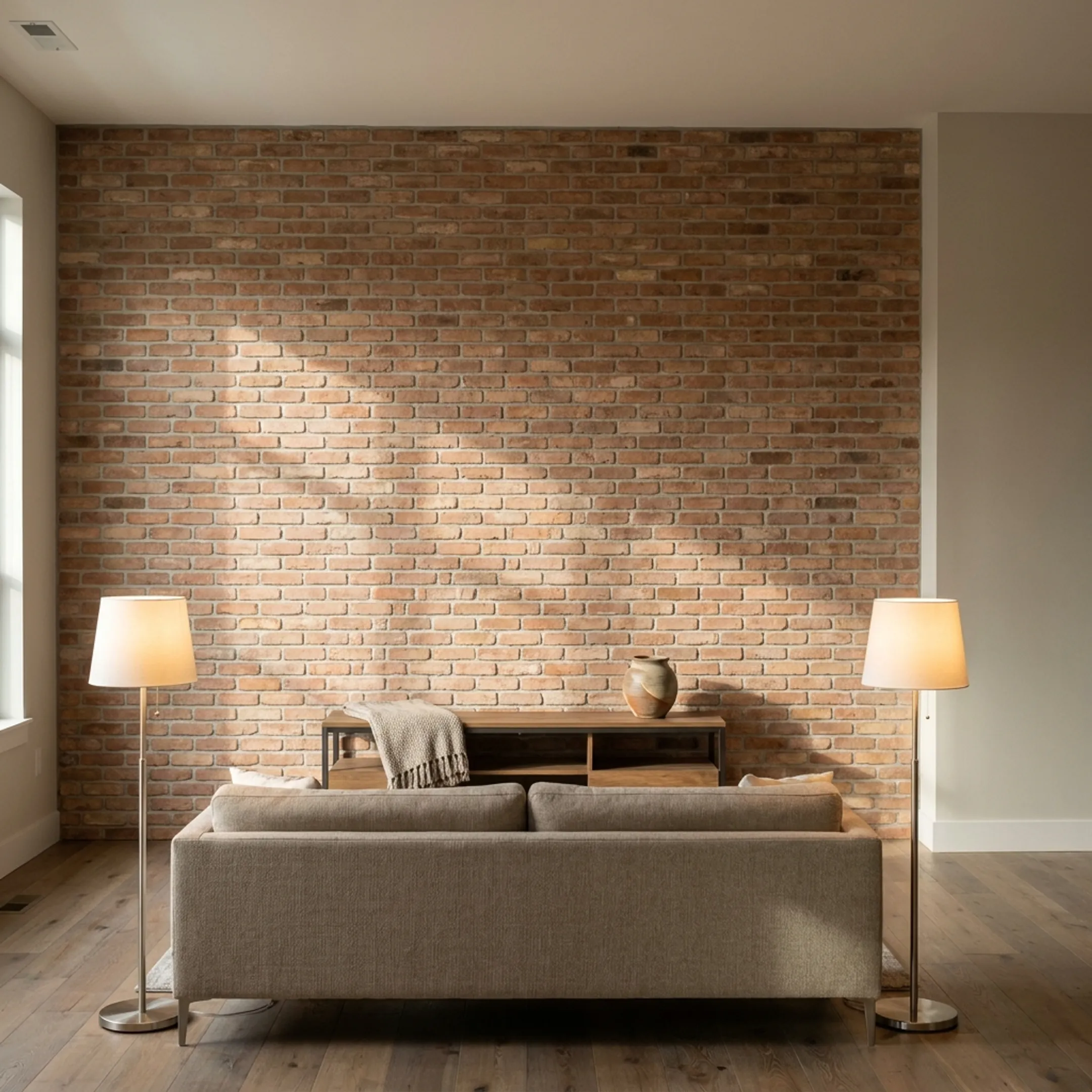 Residential thin brick feature wall