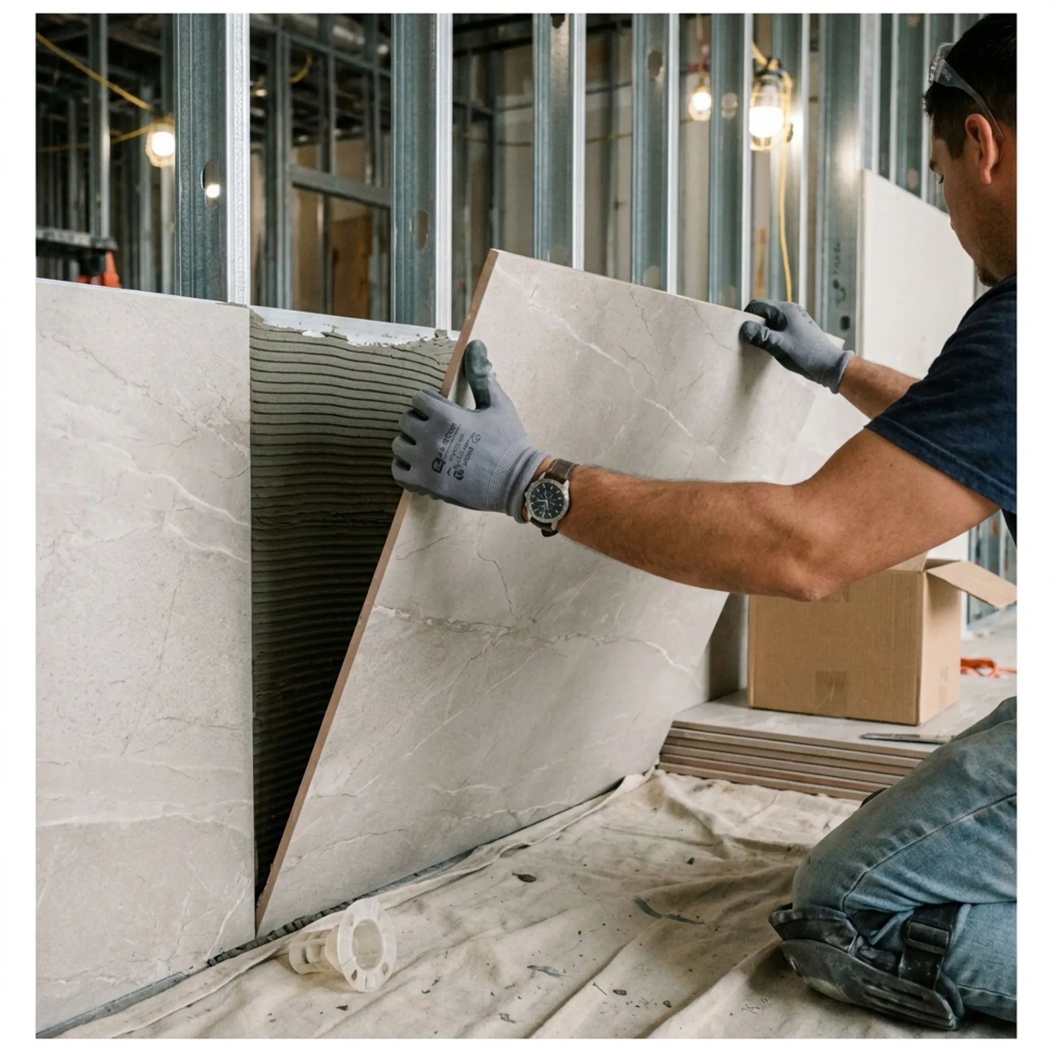 Building and Construction ceramic tile installation