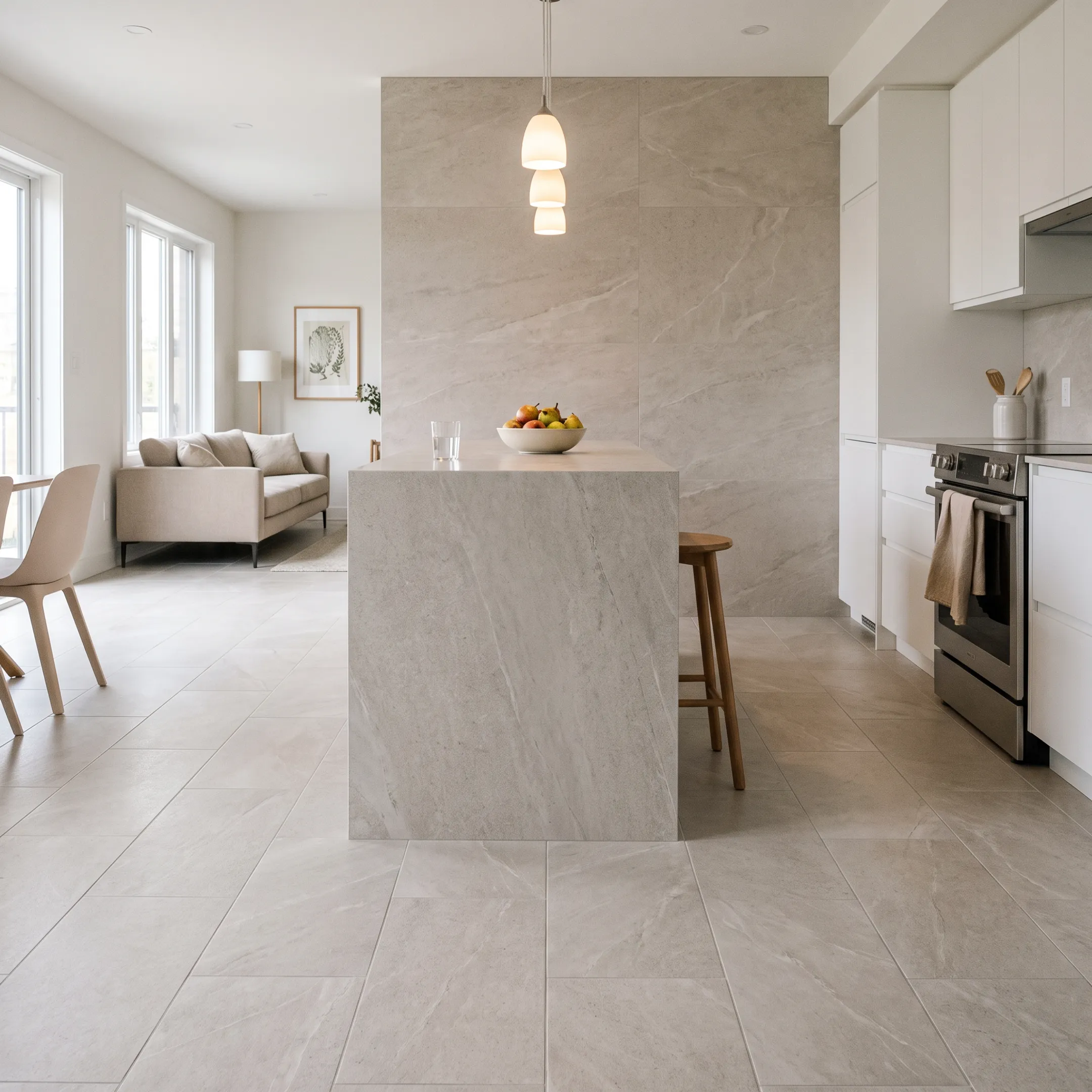 Residential environments with porcelain tile