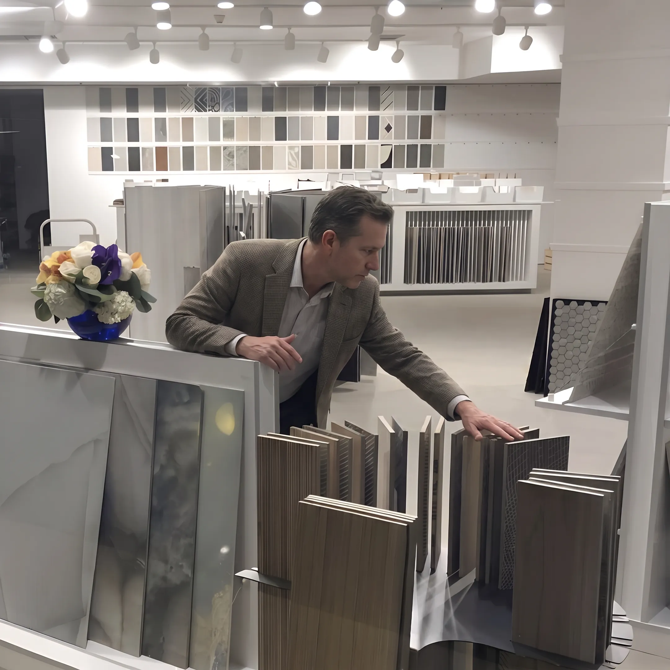 Tile samples arranged for project selection