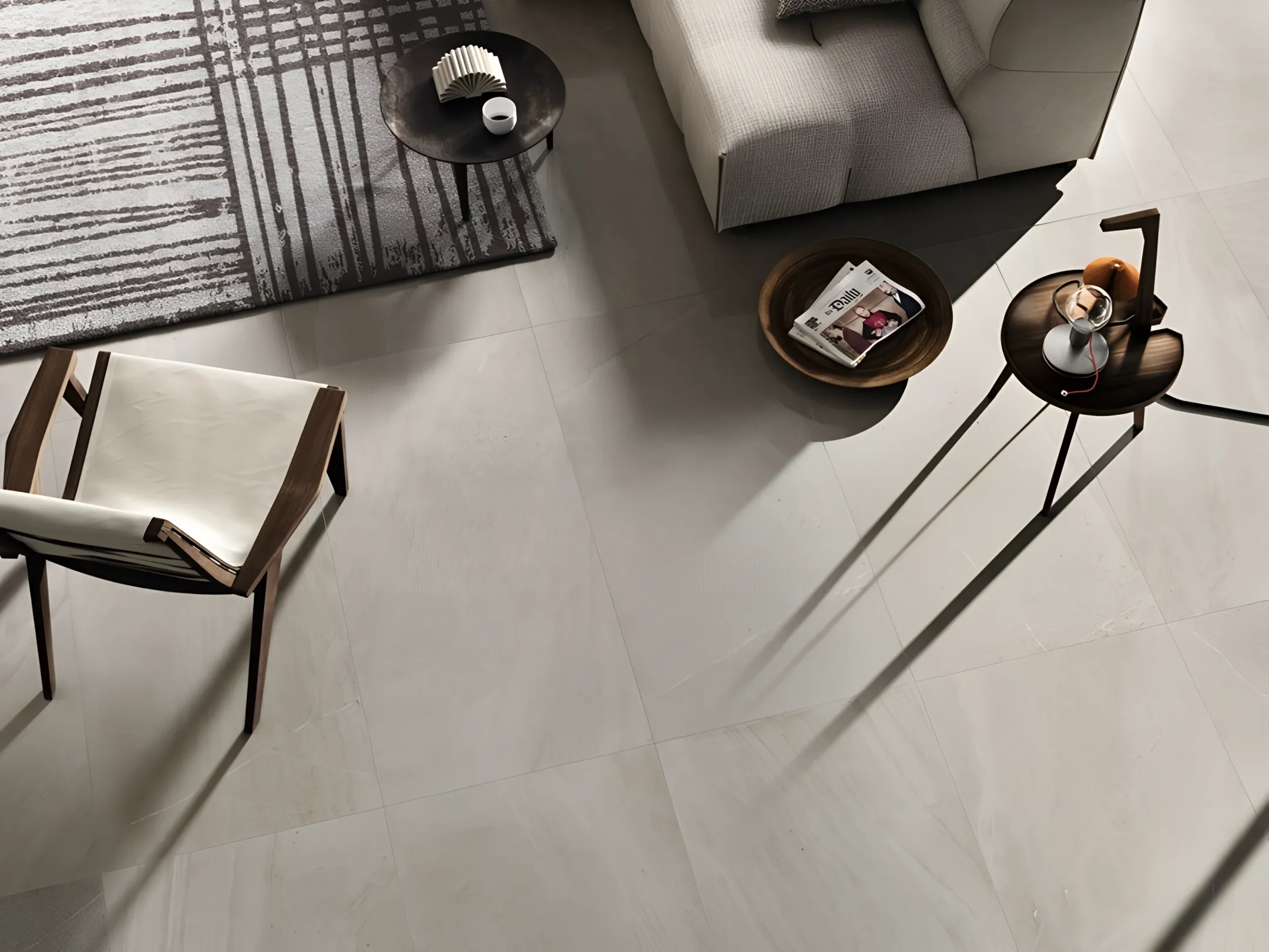 Residential interior with luxury vinyl flooring