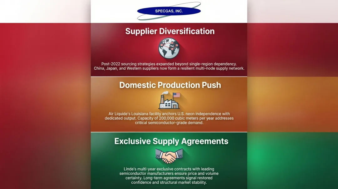 Three structural neon supply chain changes after 2022 Ukraine crisis infographic