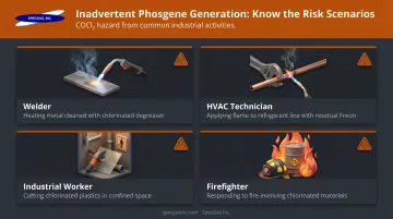Four common workplace scenarios where phosgene gas forms inadvertently