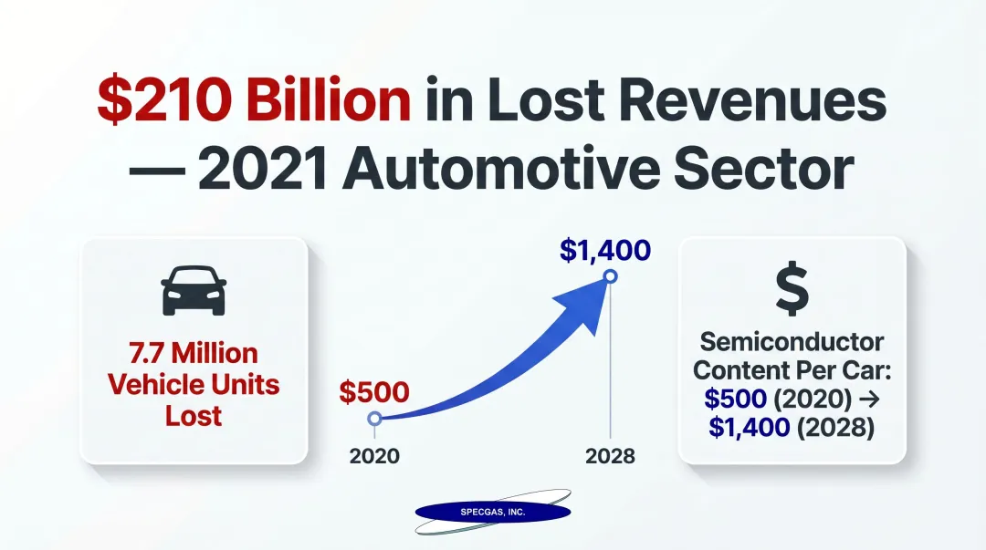 Semiconductor chip shortage automotive industry revenue loss and vehicle production impact 2021
