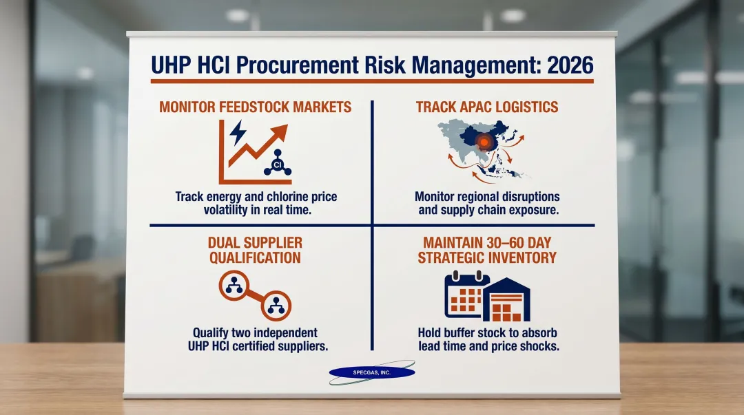Four-step UHP HCl procurement risk management strategy for 2026 supply chain planning