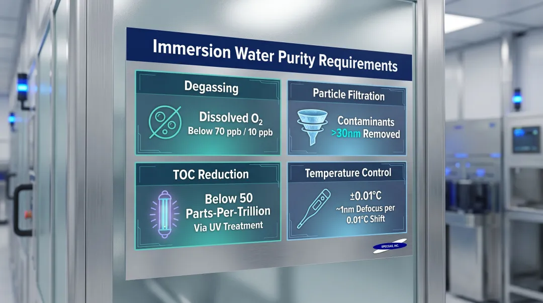 Ultrapure water immersion treatment four-stage specification requirements infographic