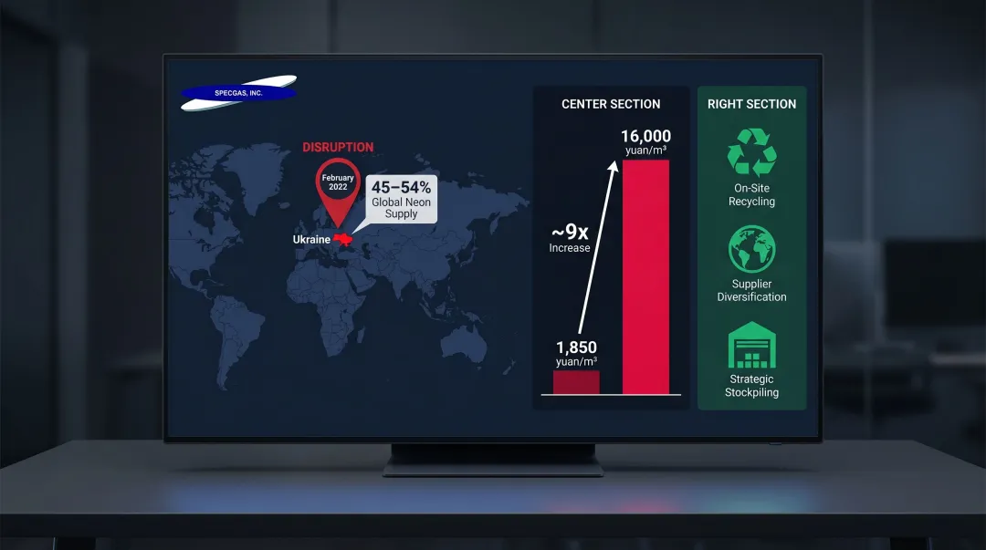 Ukraine neon supply shock 2022 price spike and global semiconductor supply chain impact