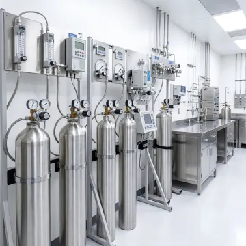 High-purity gas cylinders for aerospace testing