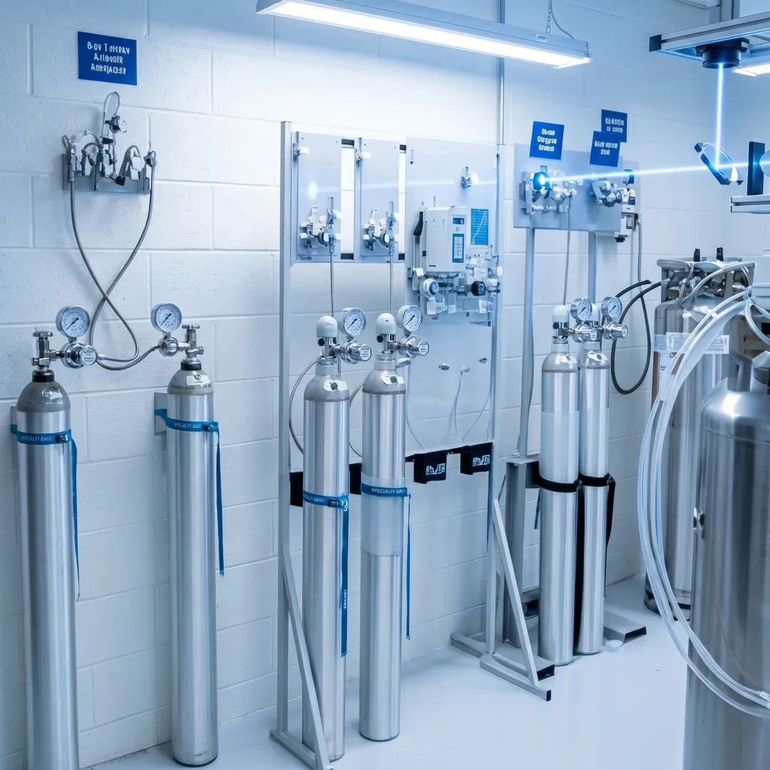 Custom laser gas cylinders for industrial and scientific use