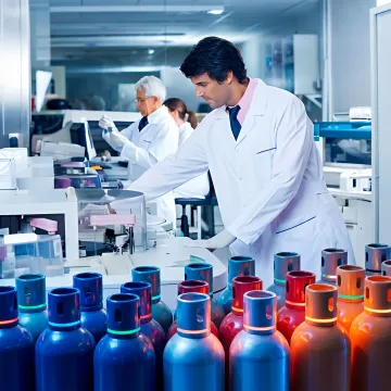 High-purity neon gas cylinders for production use