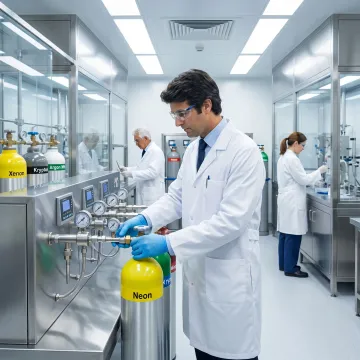 Specialty gas blending for neon production