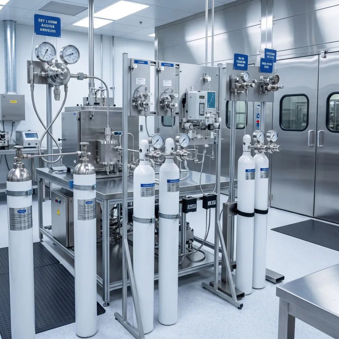 Custom gas cylinders for thin film deposition