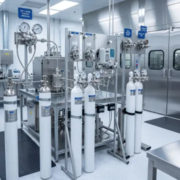 Custom gas cylinders for thin film deposition