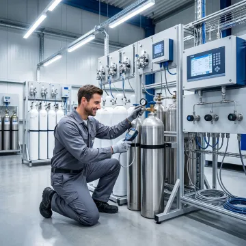 Specialty gas blending for laboratory research