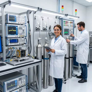 Specialty gas cylinders for aerospace testing