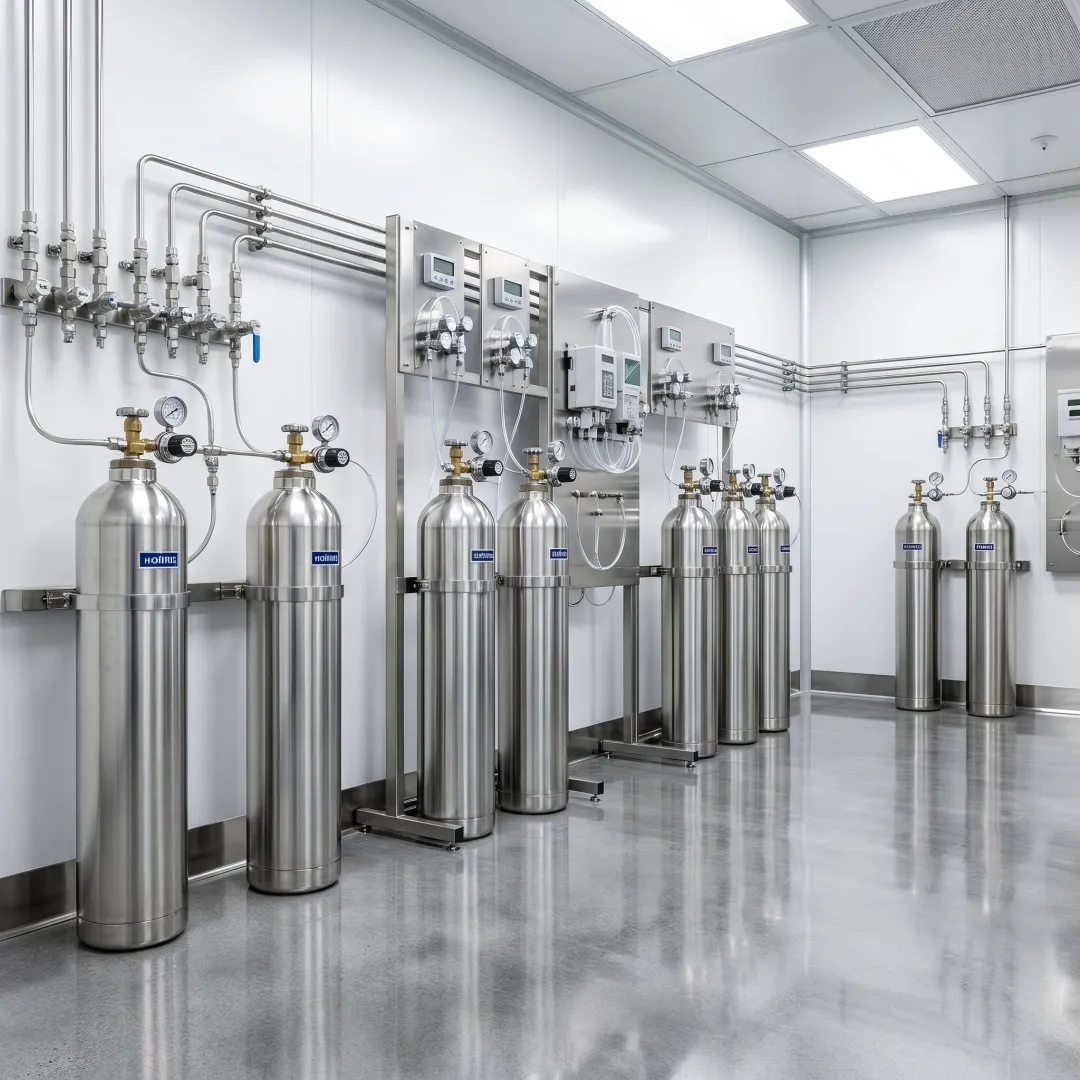 Specialty gas cylinders for semiconductor manufacturing