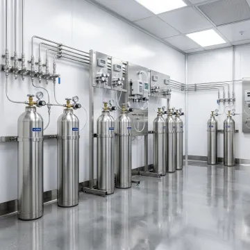 Specialty gas cylinders for semiconductor manufacturing