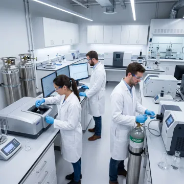 Analytical lab using specialty gas blends