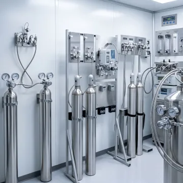 High-purity gas cylinders for analytical research