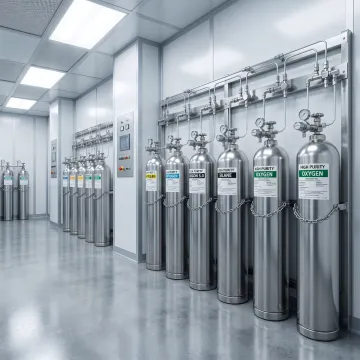 Specialty gas cylinders for semiconductor manufacturing