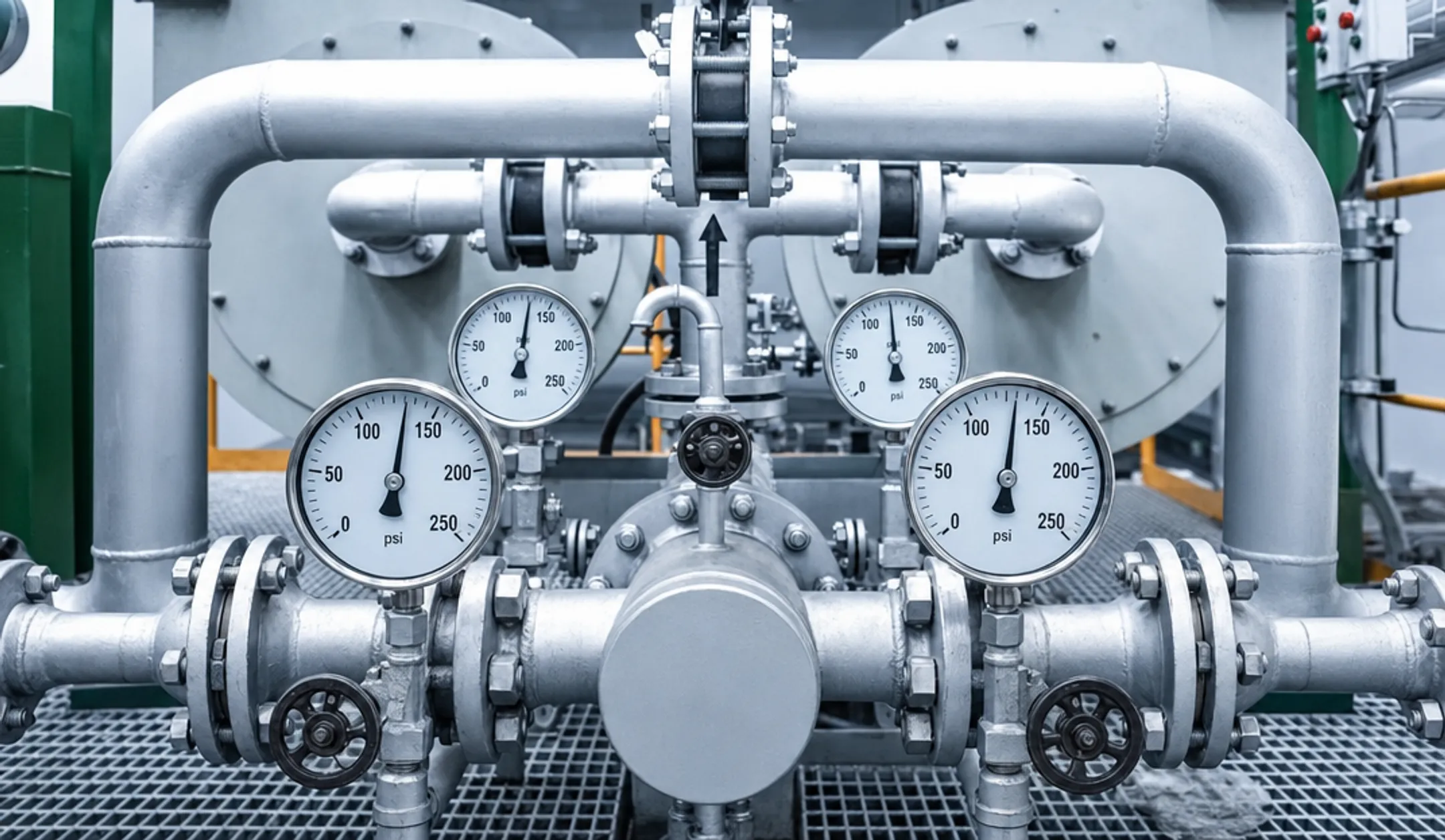 Industrial pump discharge line damaged by water hammer pressure surge
