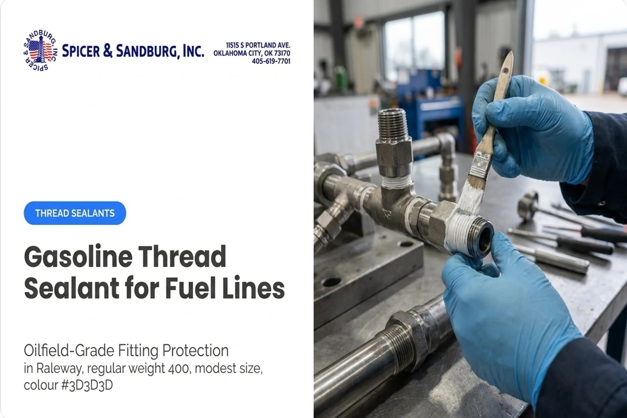 Gasoline Thread Sealant for Fuel Lines