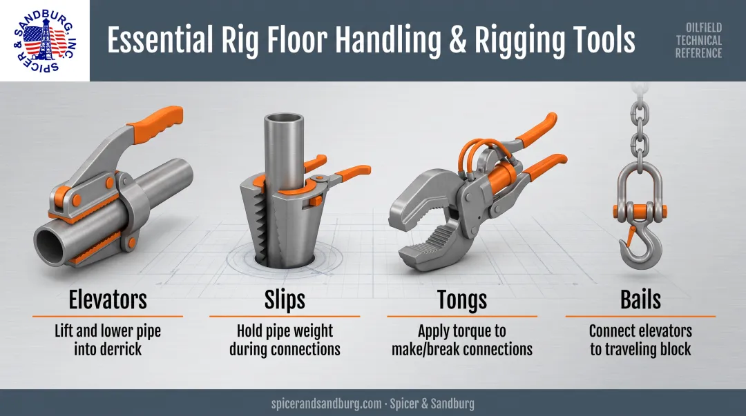 Four essential handling and rigging tools functions on drilling rig