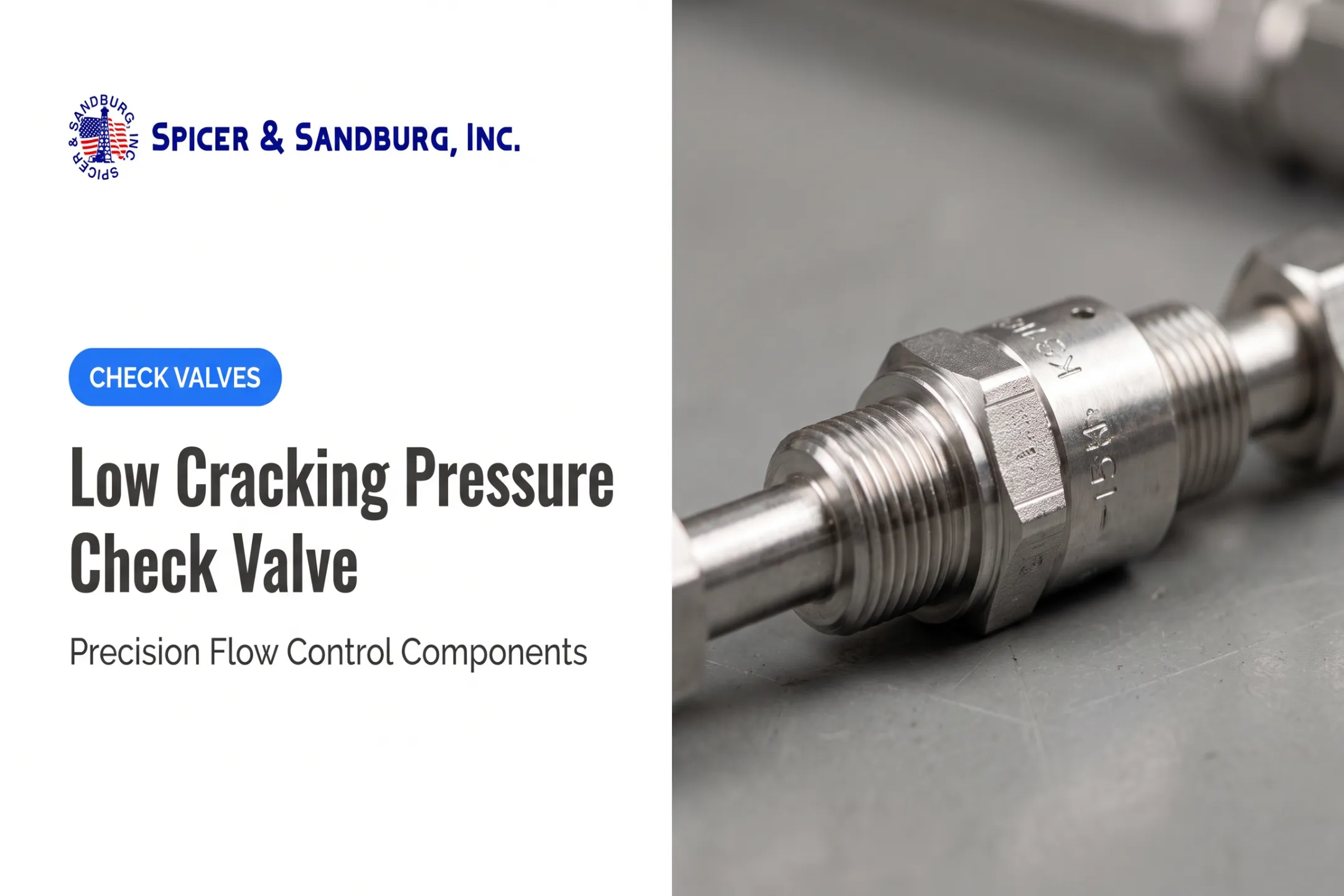 Low Cracking Pressure Check Valve