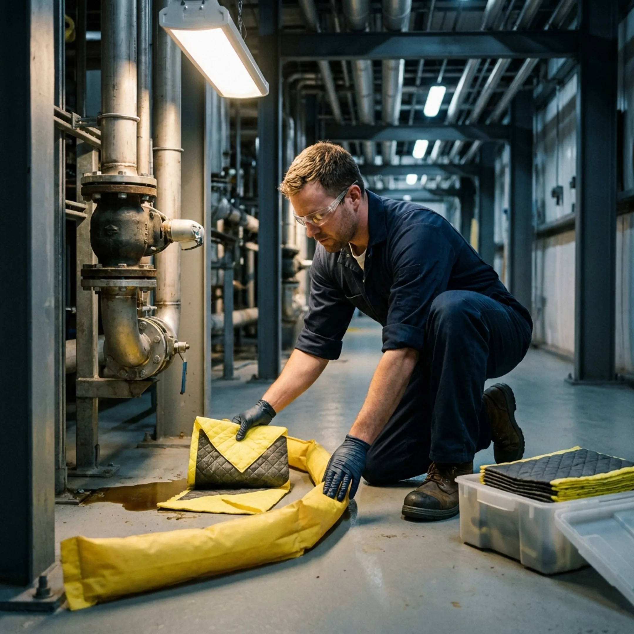 Manufacturing Facilities spill kit use
