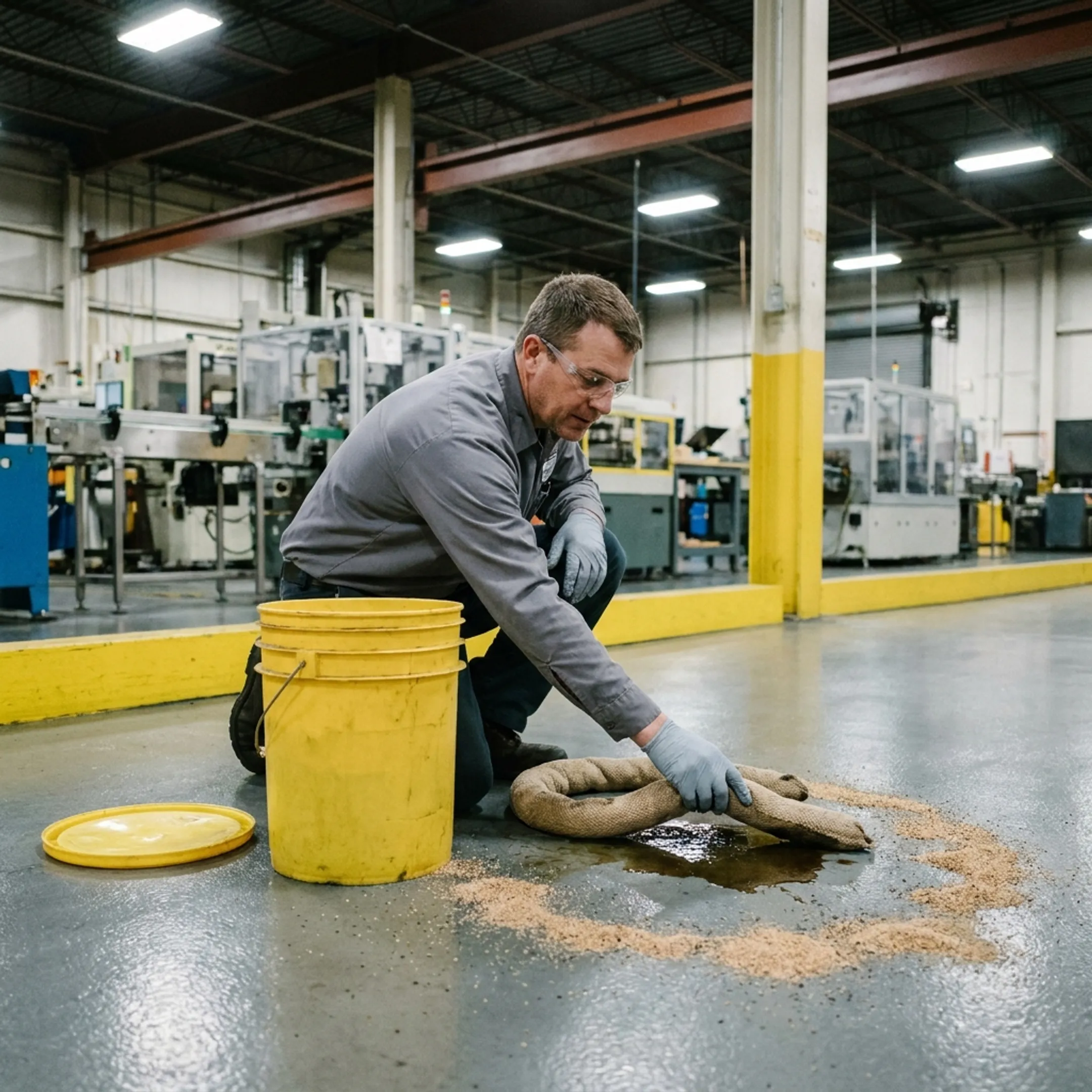 Manufacturing spill kit use