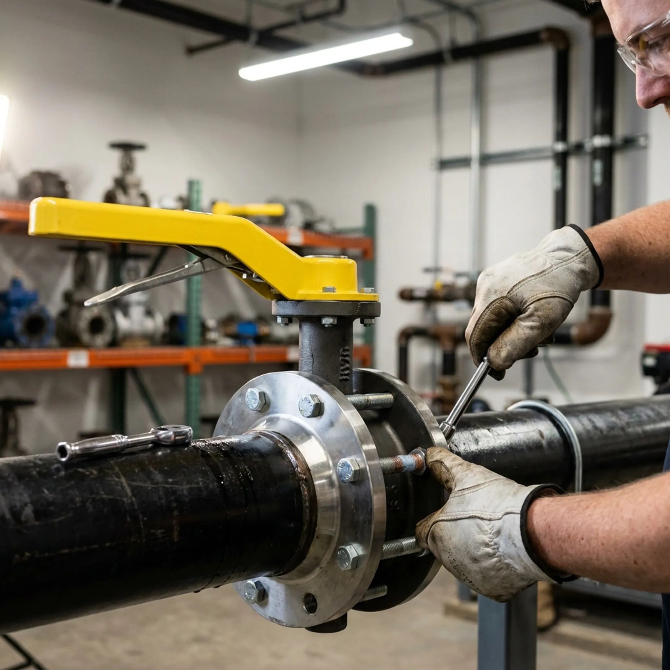 Construction and Engineering butterfly valve application