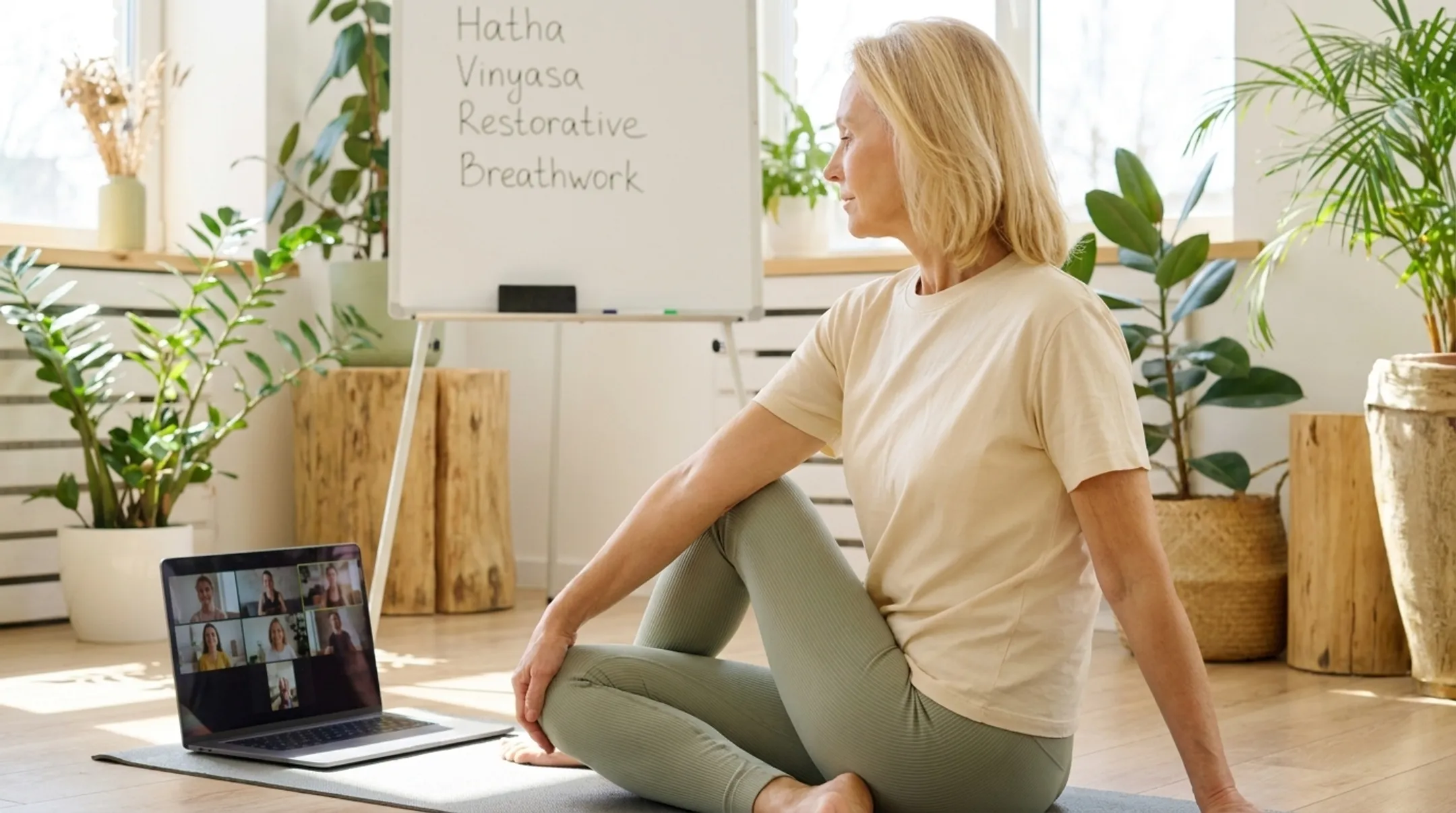 Spirit Body Yoga online class formats gentle flow restorative session