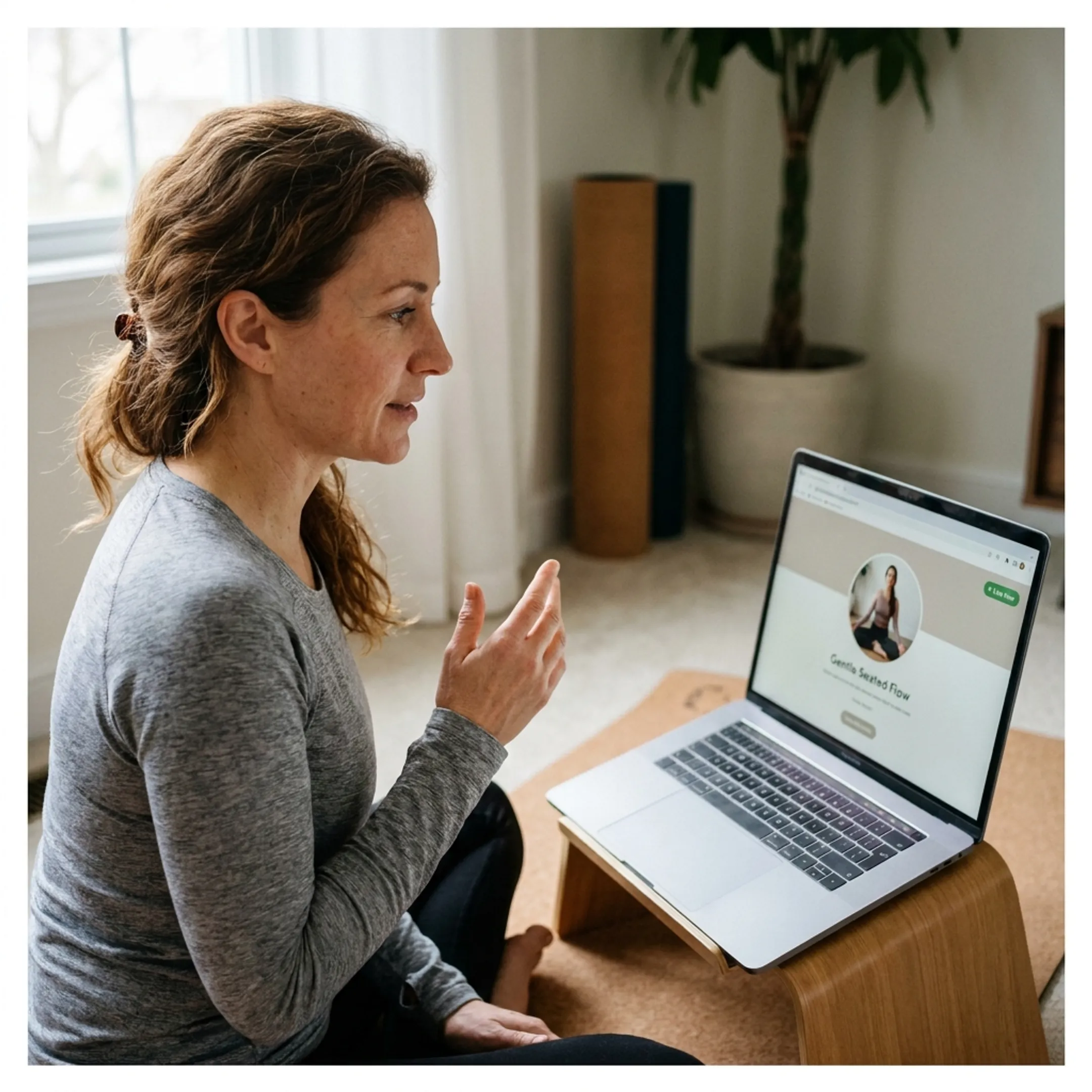 Online faith-based yoga class
