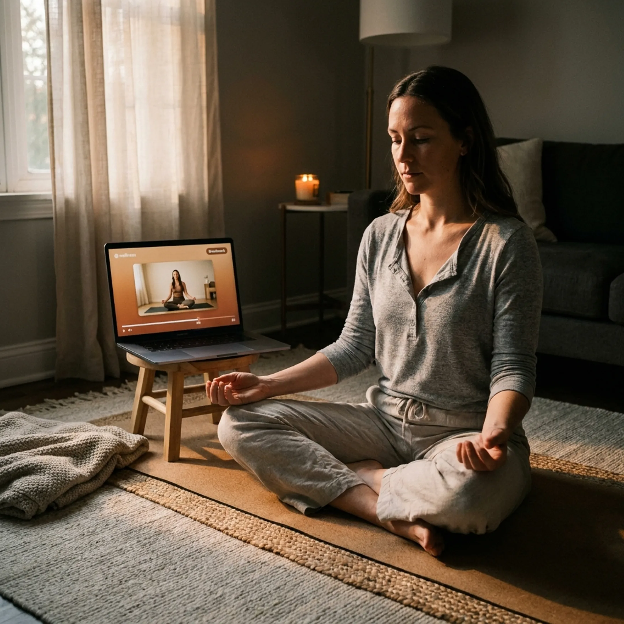 Online guided meditation and breathwork practice