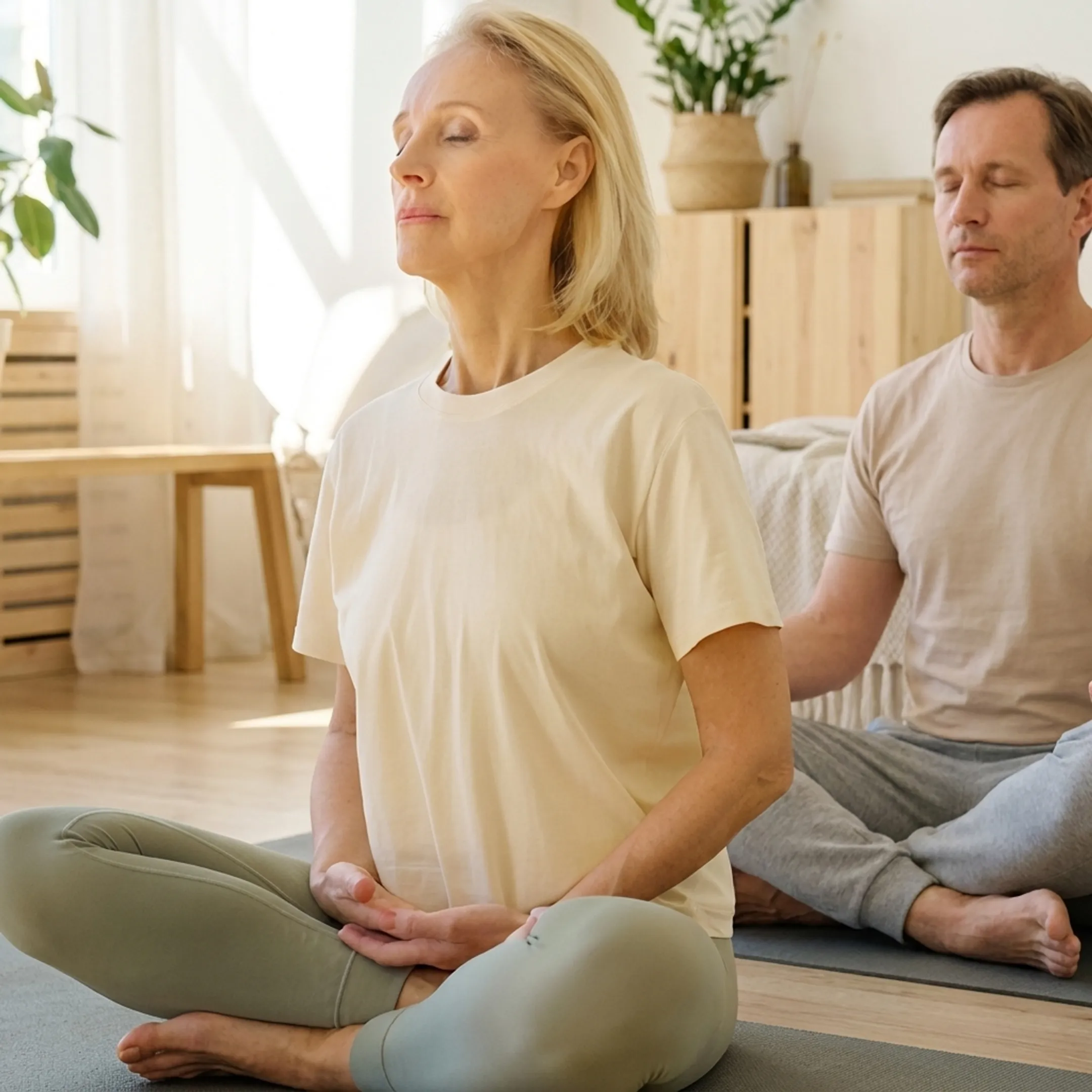 Guided online meditation at home