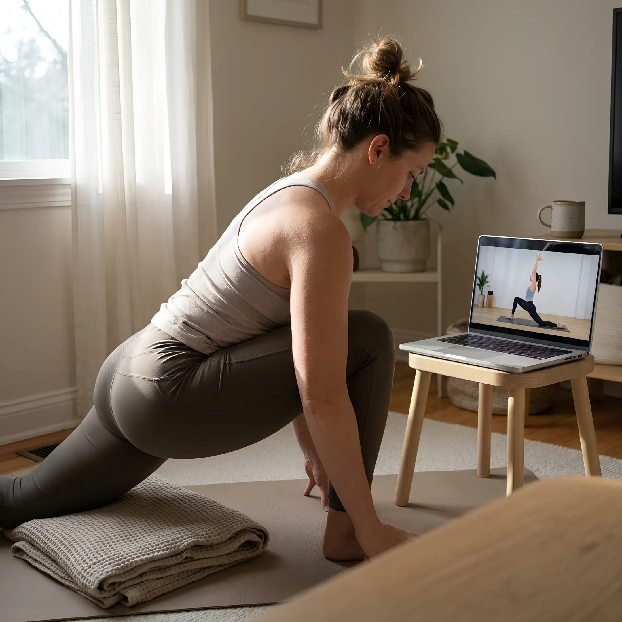 Online beginner Vinyasa yoga instruction