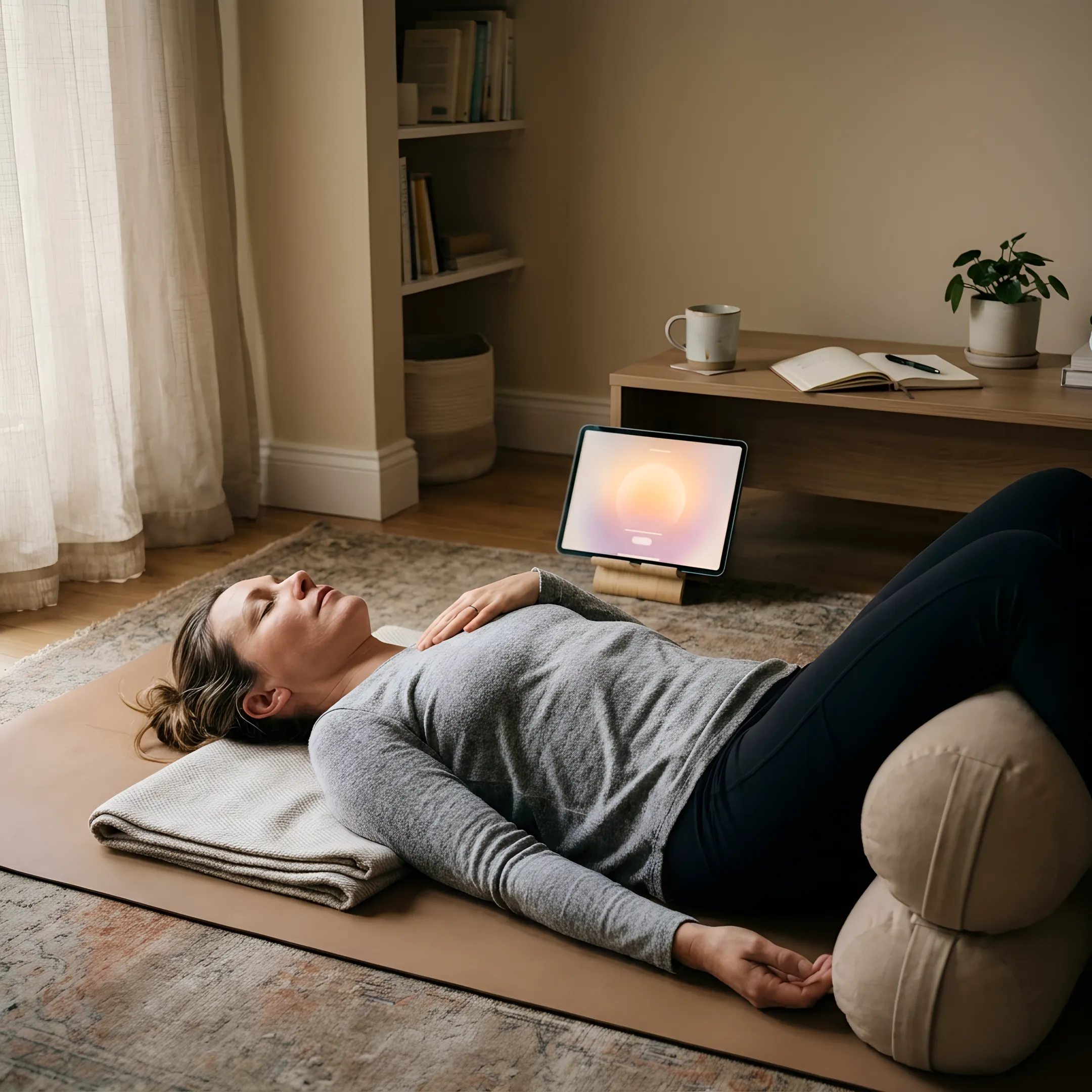 Guided Christian Yoga Nidra practice at home