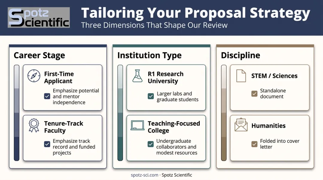 Research statement tailoring guide by career stage institution and discipline