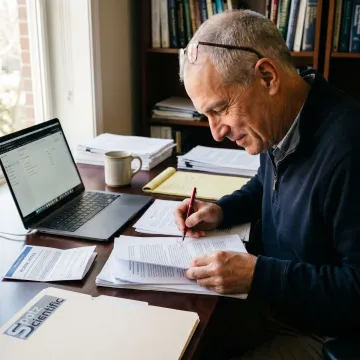 Consultant reviewing a scientific grant proposal