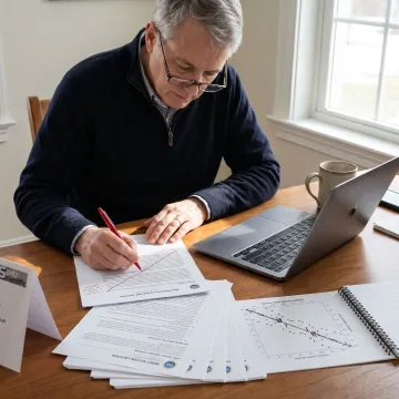 Consultant reviewing NSF proposal documents