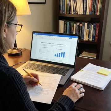 Researcher preparing early career funding proposal
