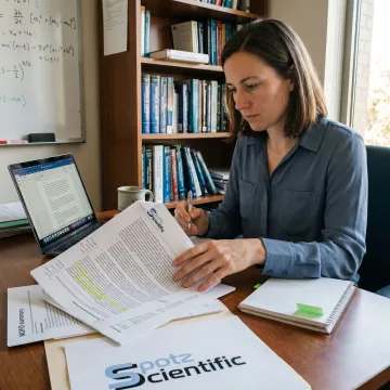 Faculty researcher preparing grant proposal