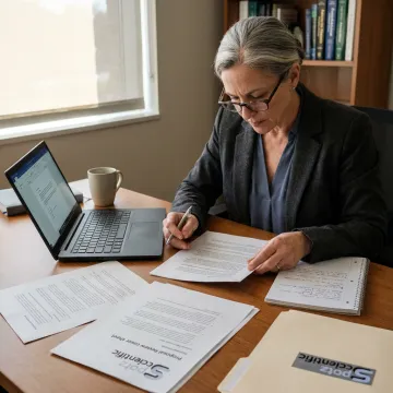 Consultant reviewing a federal research grant proposal